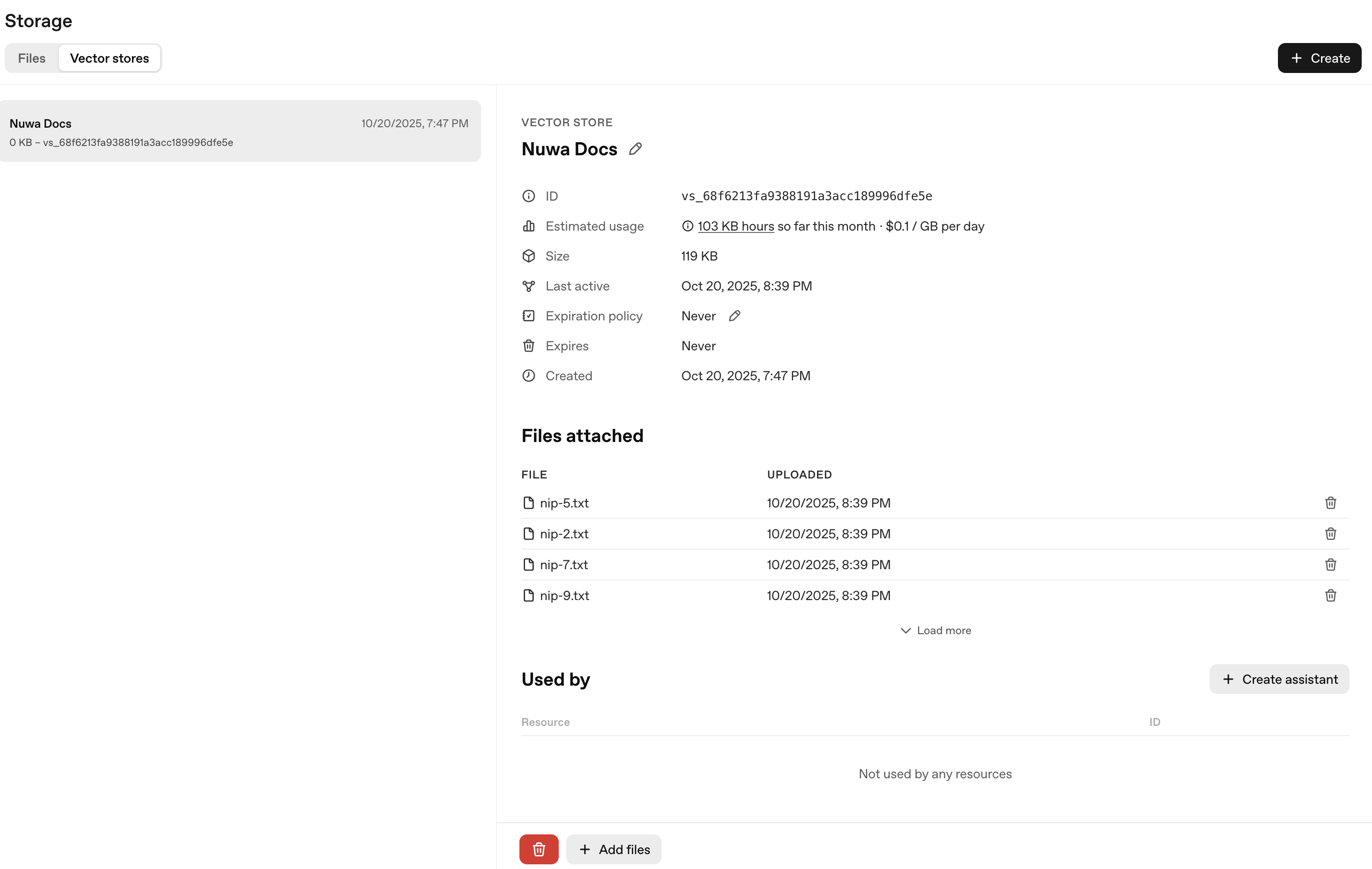 Vector Store File Upload