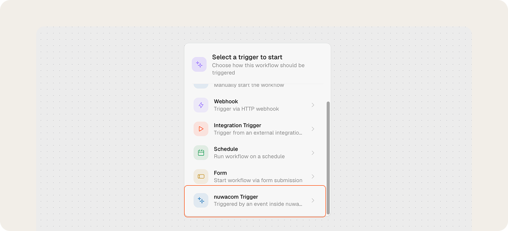 Workflowsnuwacomtrigger
