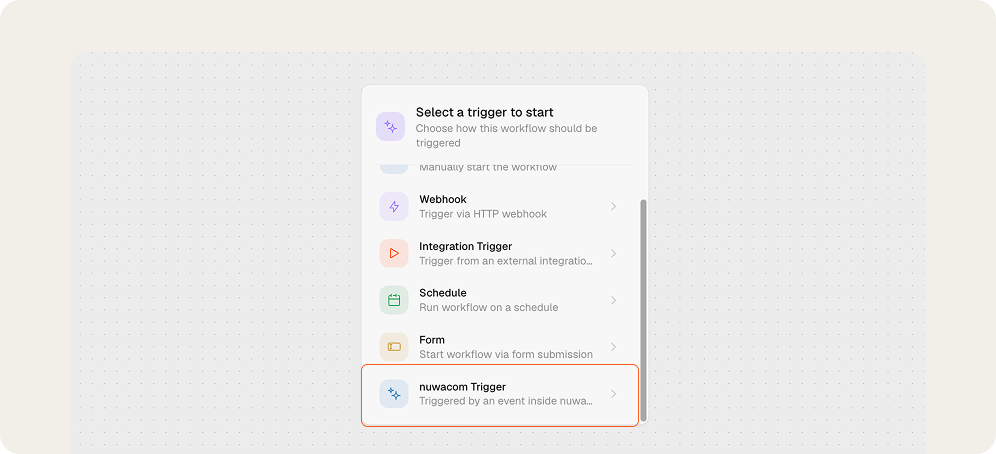Workflowsnuwacomtrigger