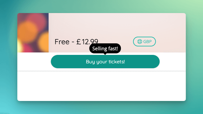 Customisable tooltips allow for additional information.