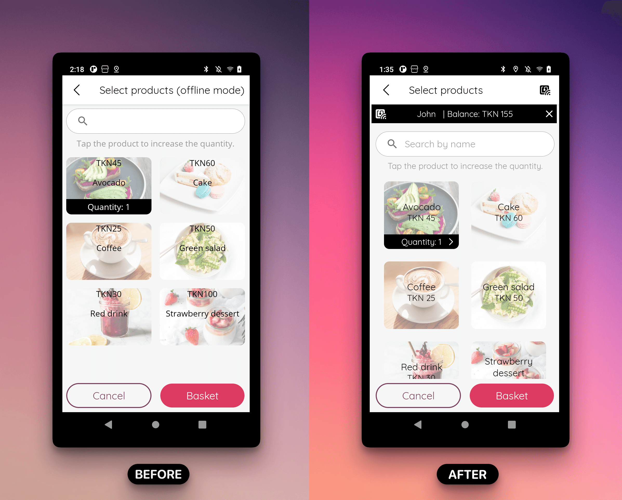 Wallet balance is now shown on the products index page