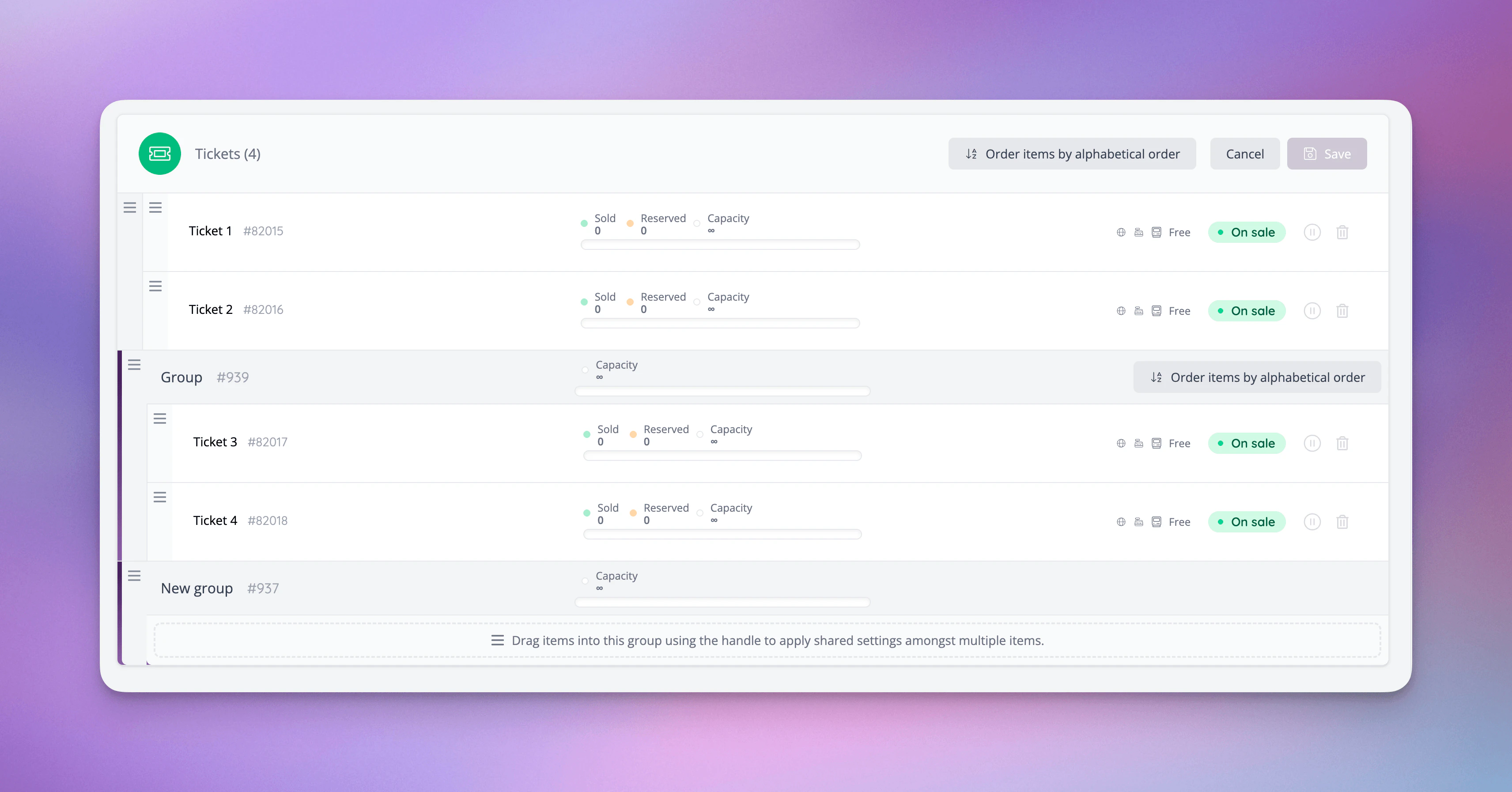 When reordering all other features will be disabled, so no accidental clicks will occur. Also save only happens by clicking save, instead of right after dragging.