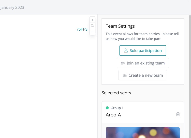 Reserved seating with teams