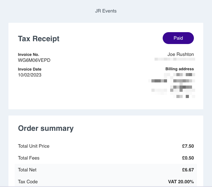 Improved invoice design