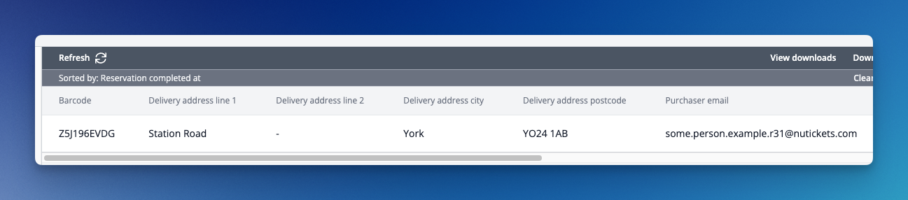 Deliver address fields are also displayed on attendance reports.