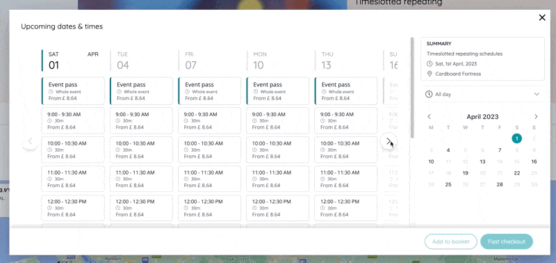 NEW: Unified timeslot booking interface