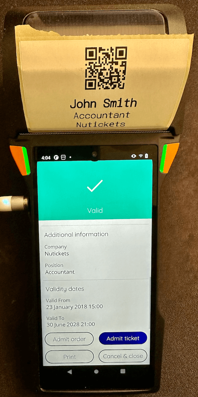 Access control label printing