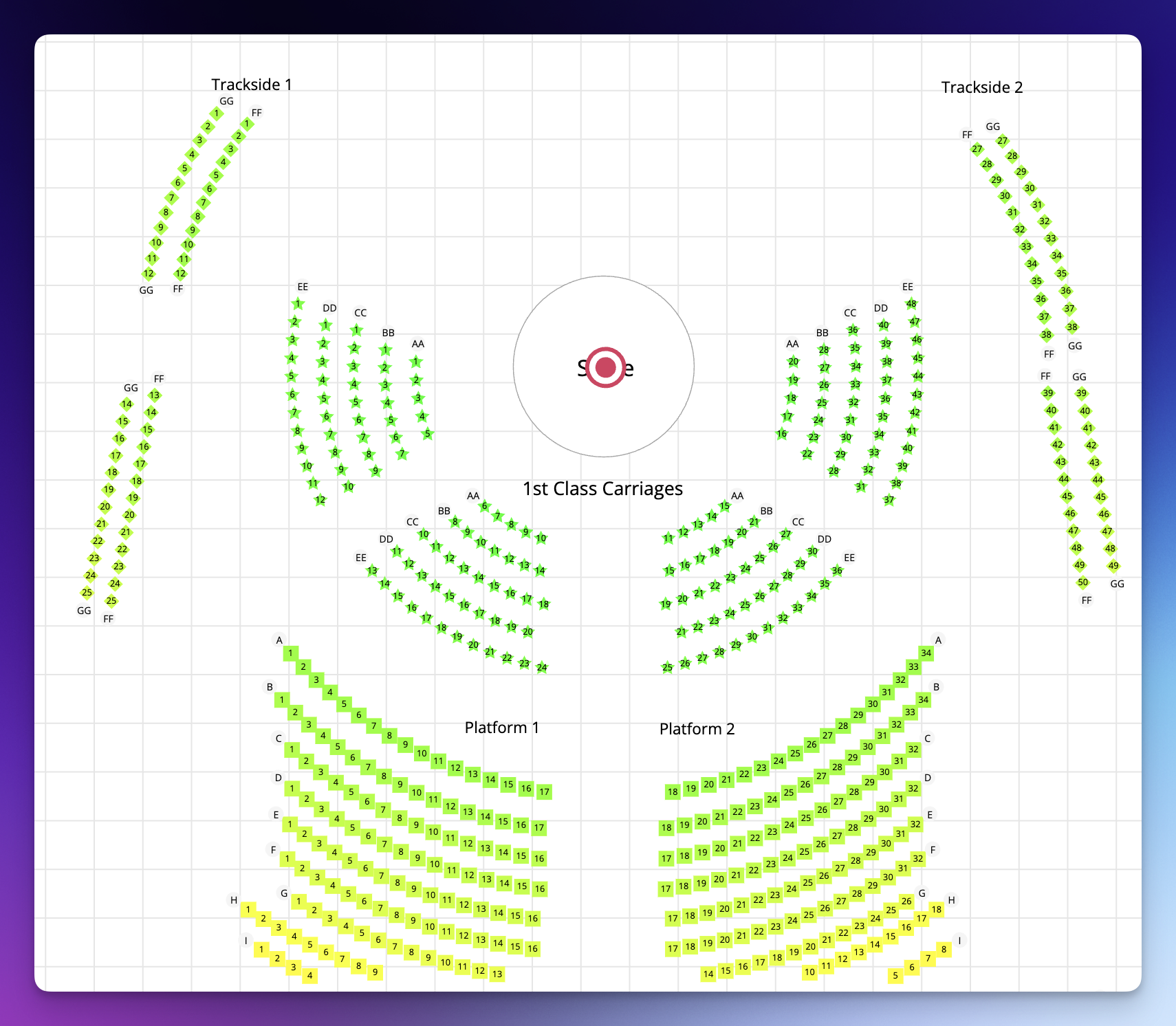 Circular blocks make it easier to replicate hippodrome style venue layouts.