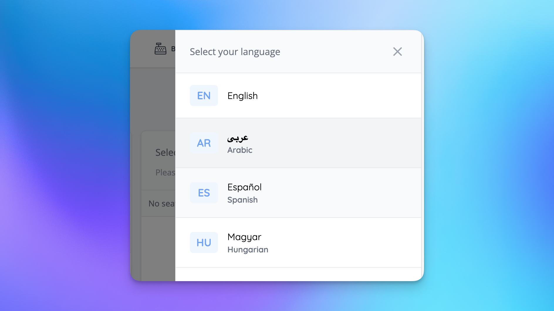 Improved languages selector improves the experience for companies with a larger number of enabled languages.