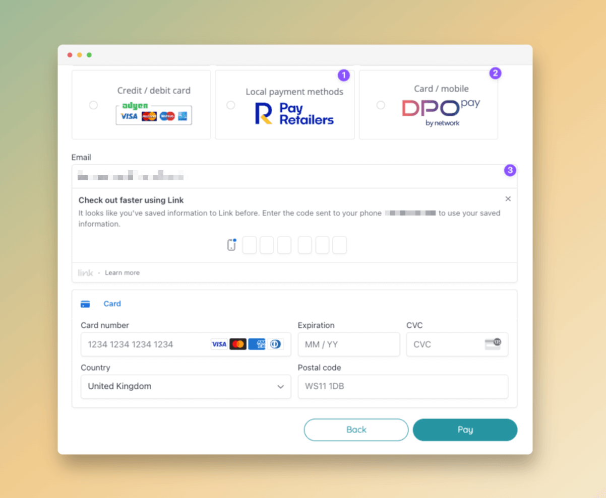 New payment methods & integrations available