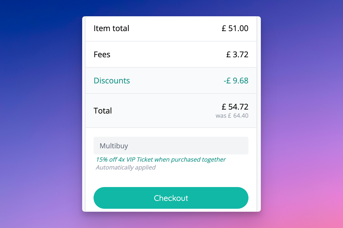 Auto-applied discount, as displayed to the customer in Shop.