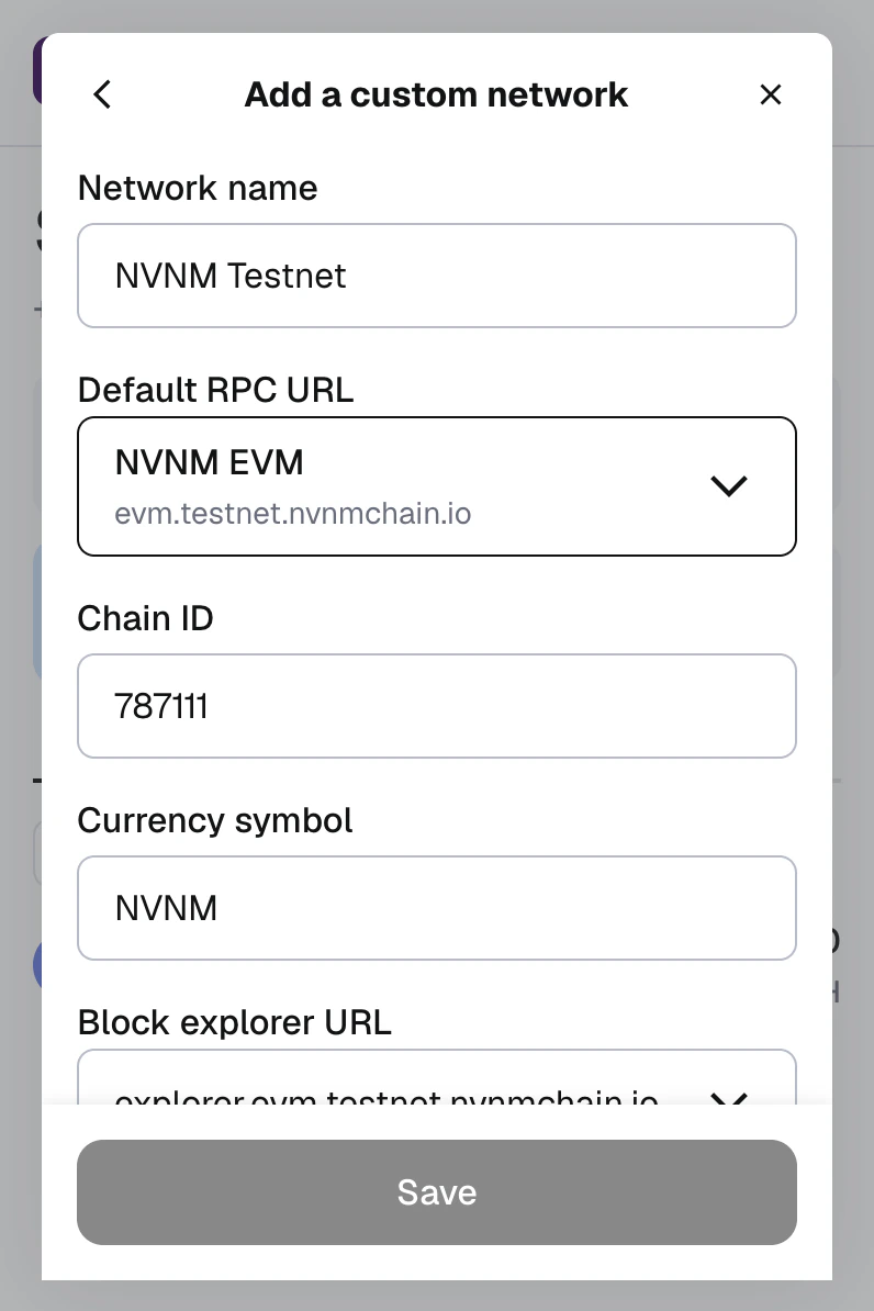 MetaMask Add Network