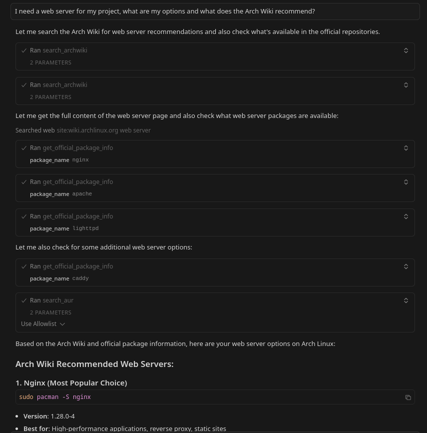 Find alternatives search example showing comprehensive search workflow