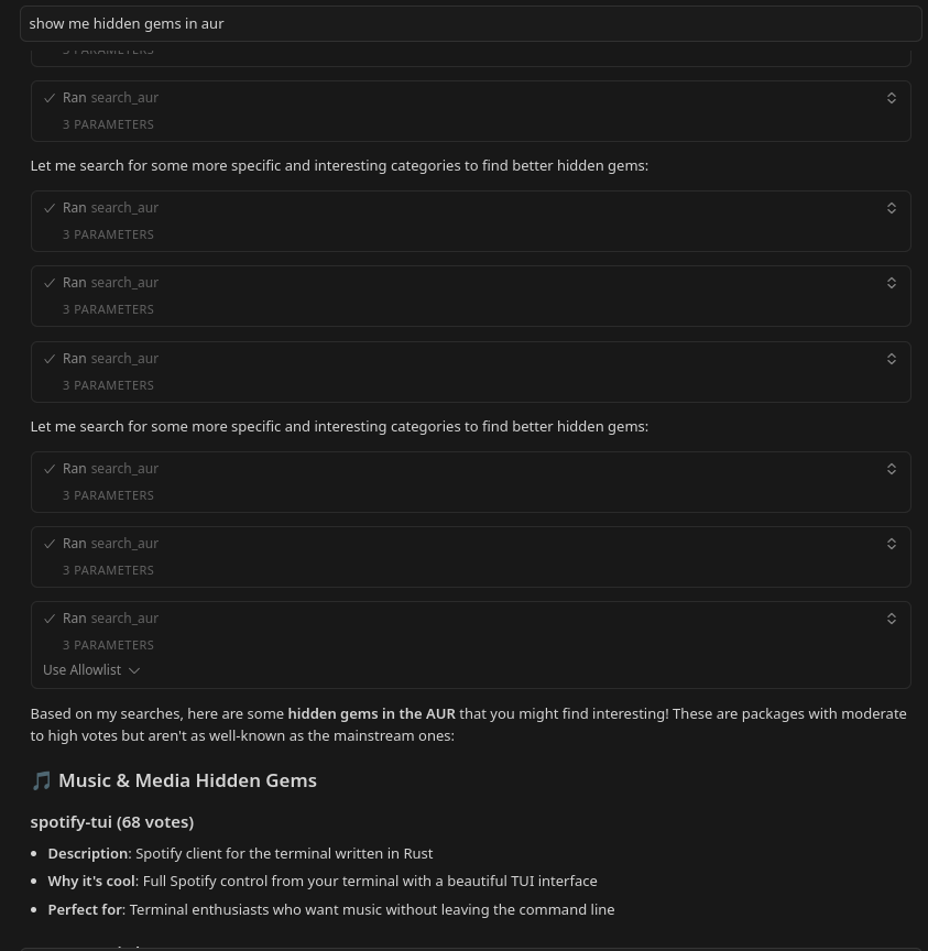 Hidden gems discovery example showing lesser-known but useful packages