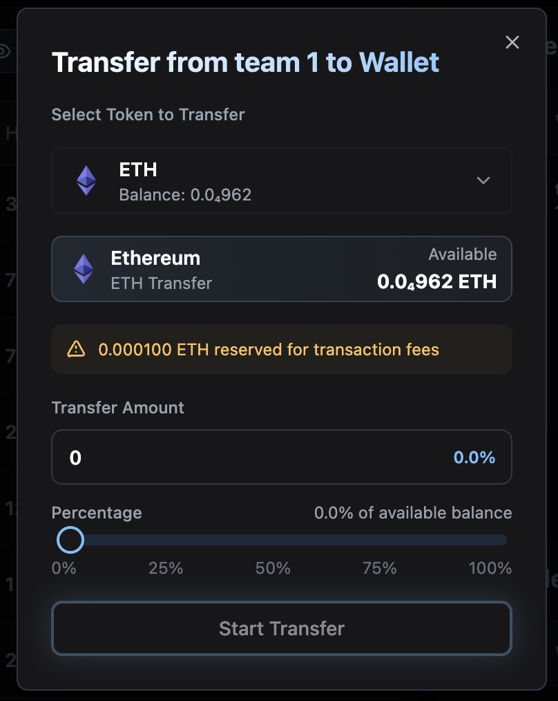 Confirm token transfer