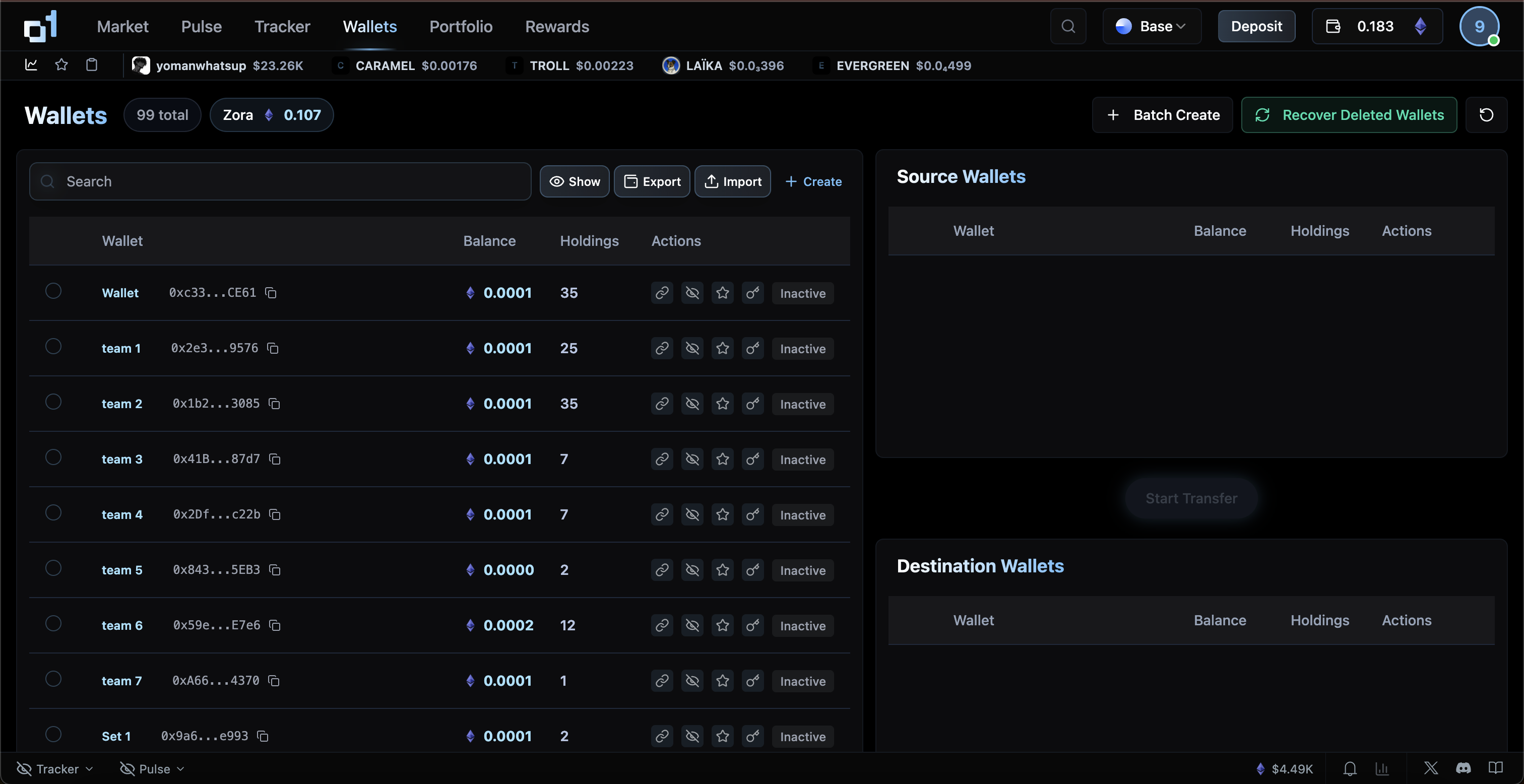 Wallets overview