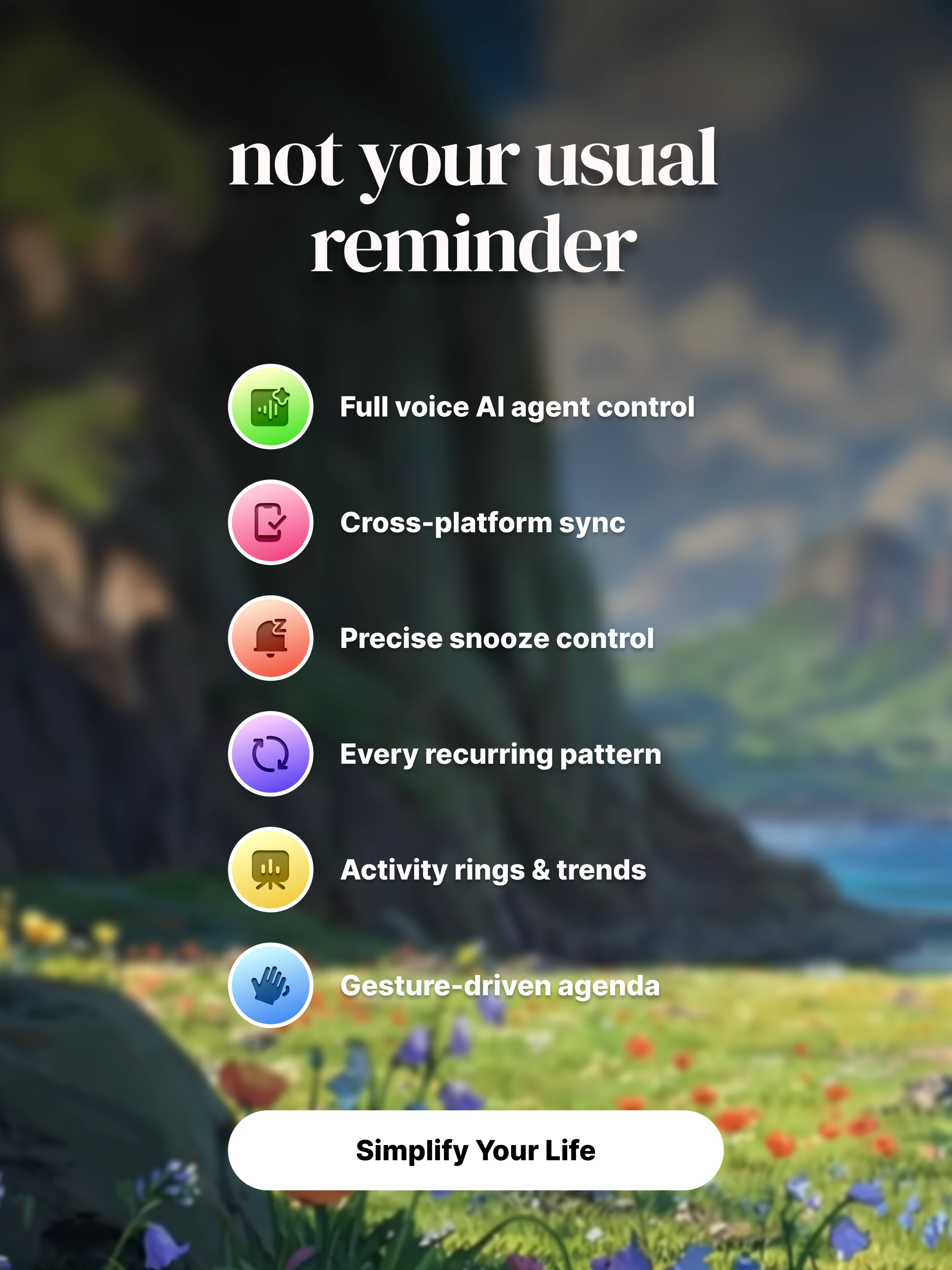 Not your usual reminder app