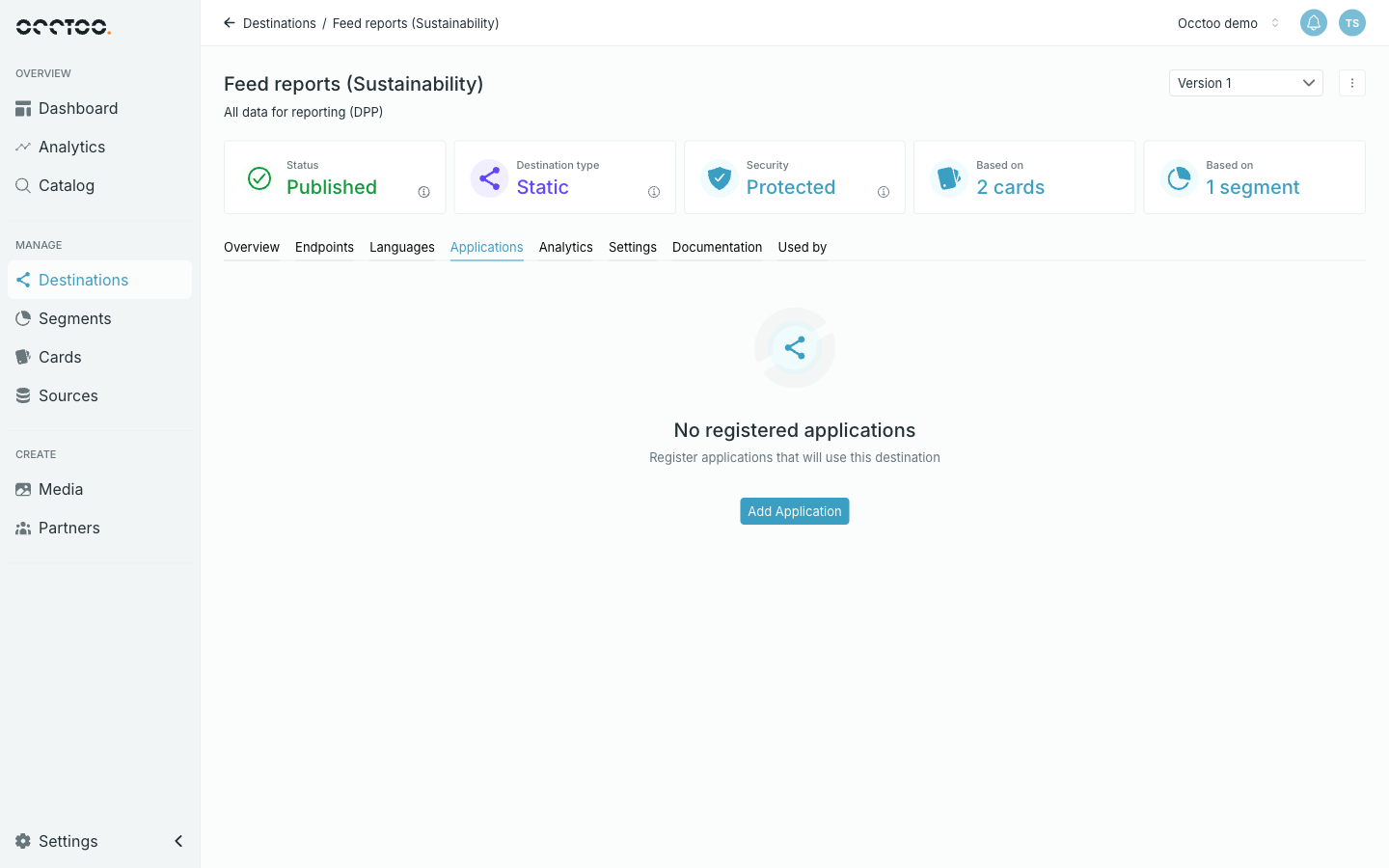 The Applications tab