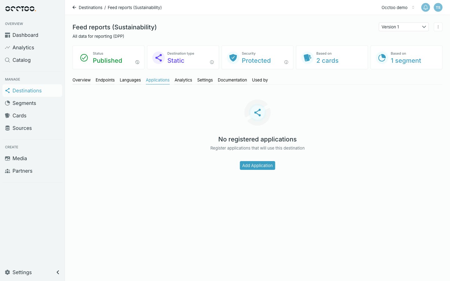 The Applications tab