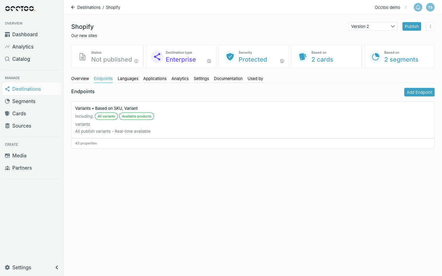The Endpoints tab