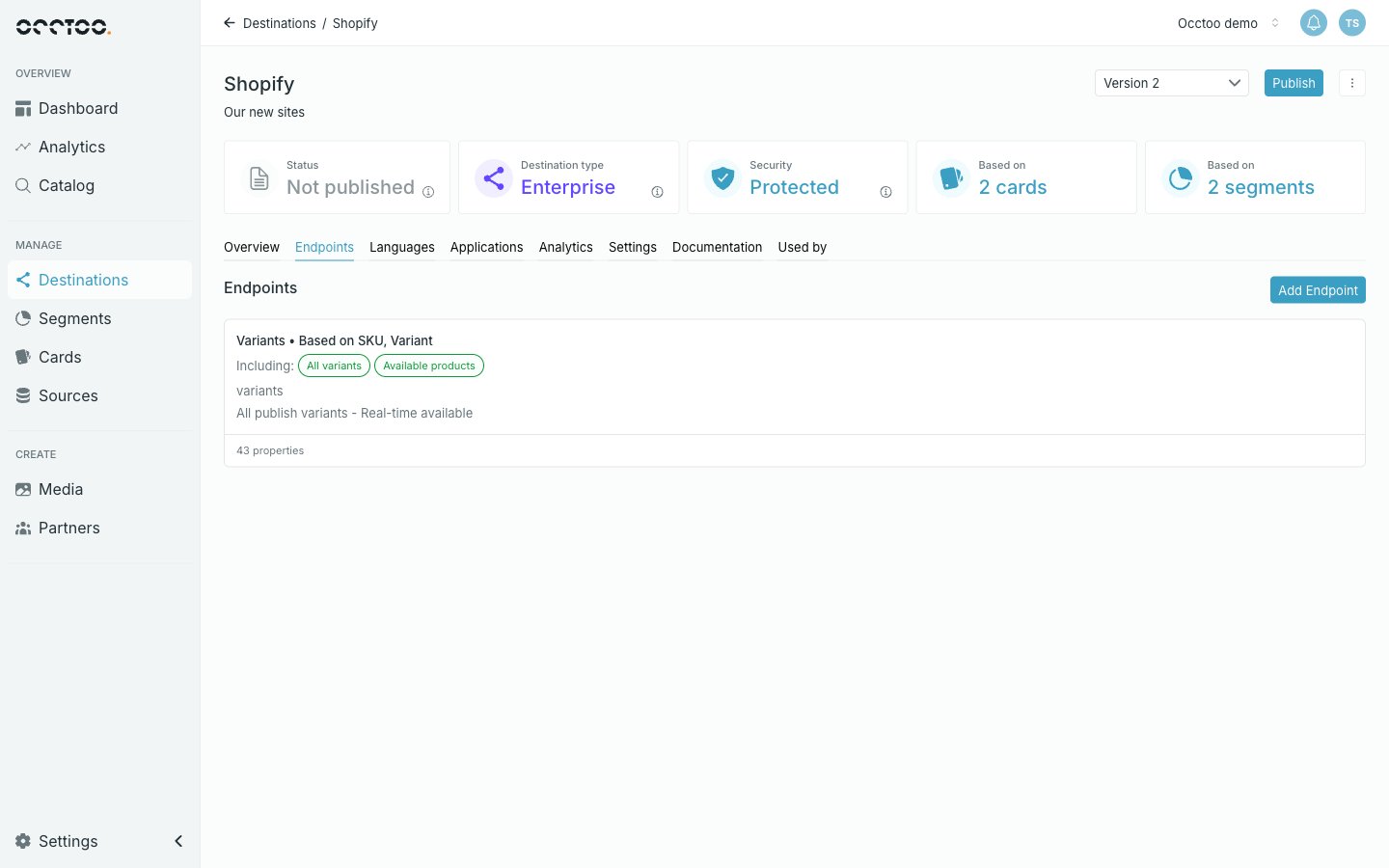 The Endpoints tab