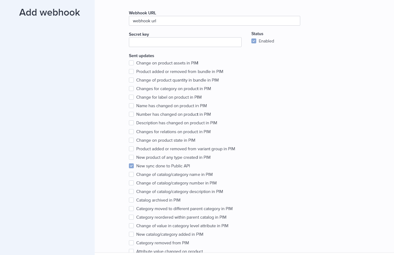 Bluestone update webhook