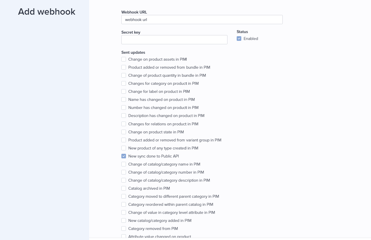 Bluestone update webhook