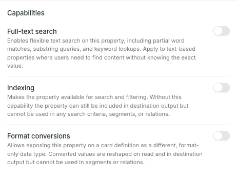 The Capabilities section