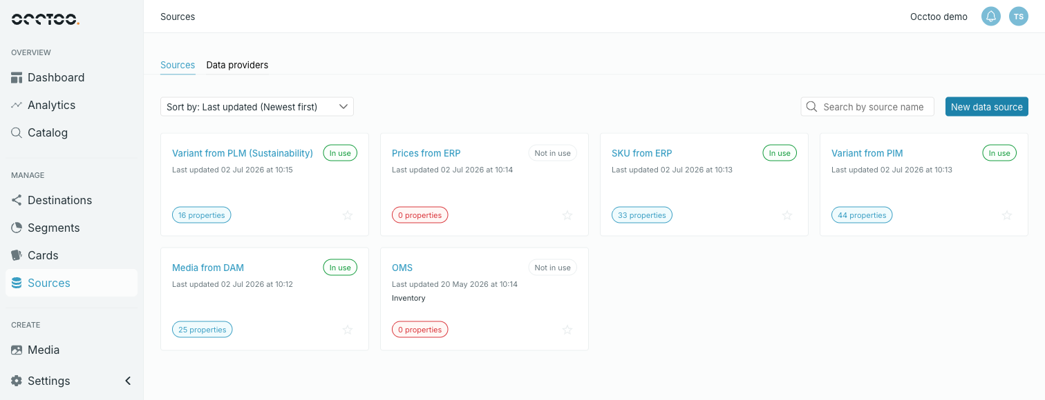 The Sources tab