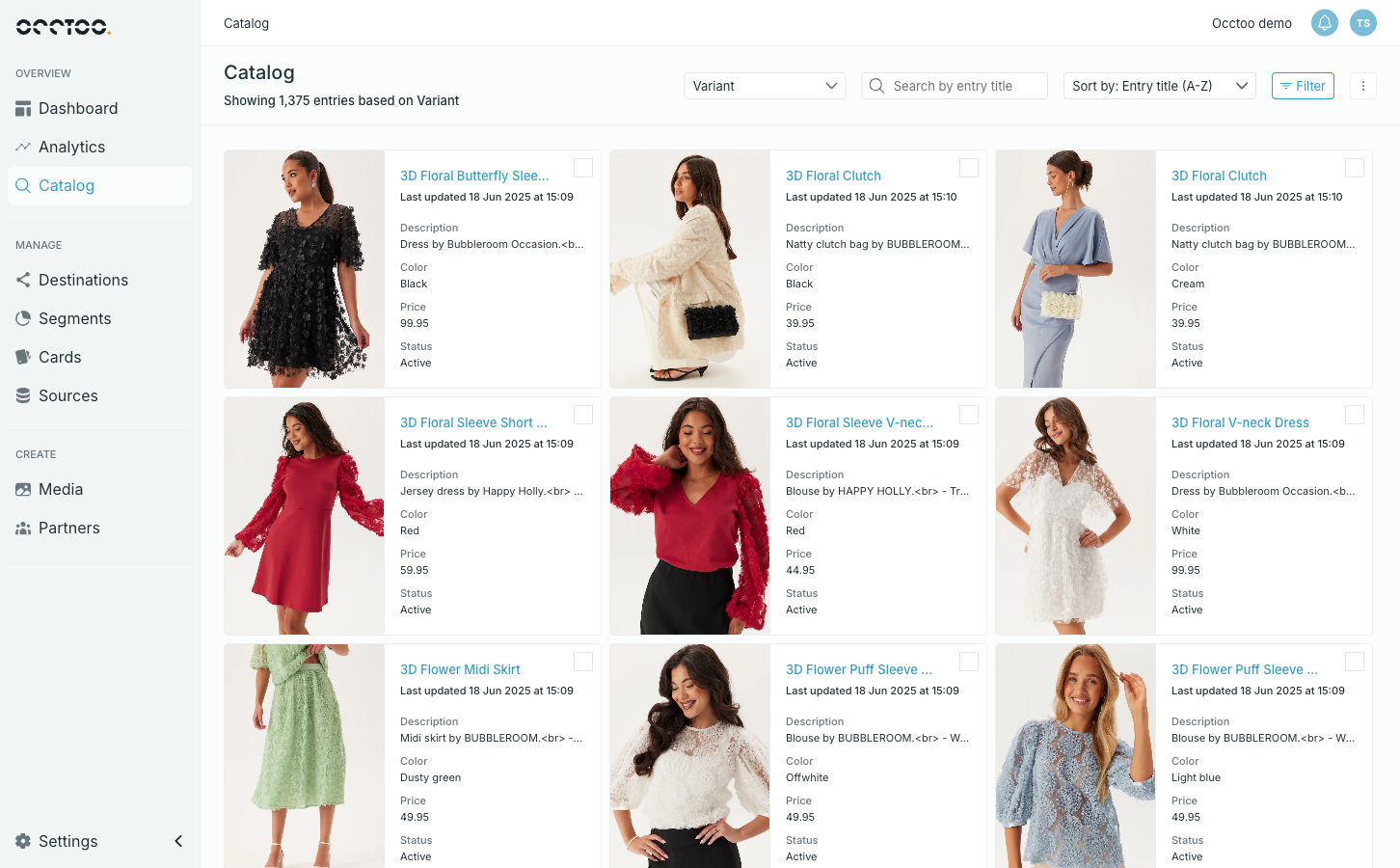 The Catalog page