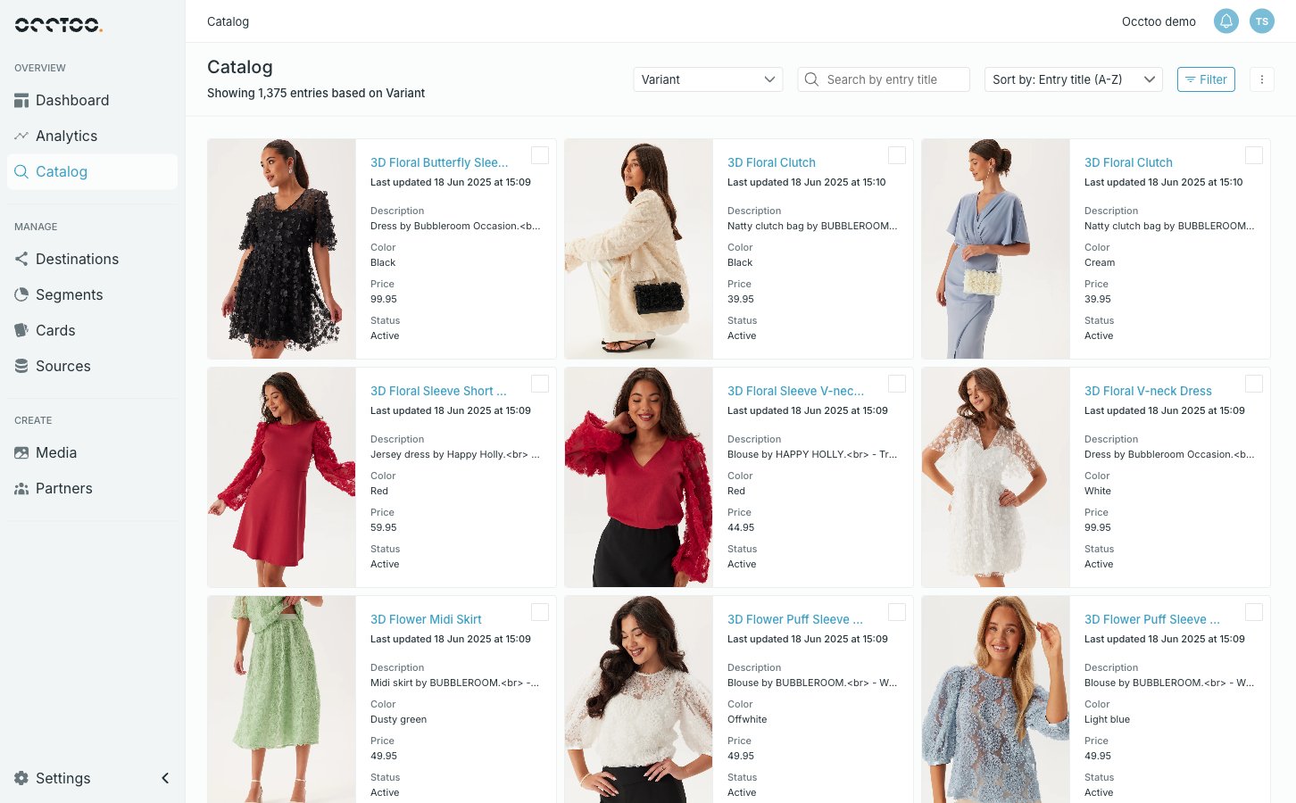 The Catalog page