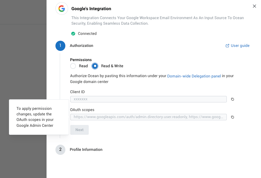Select Read & Write permissions