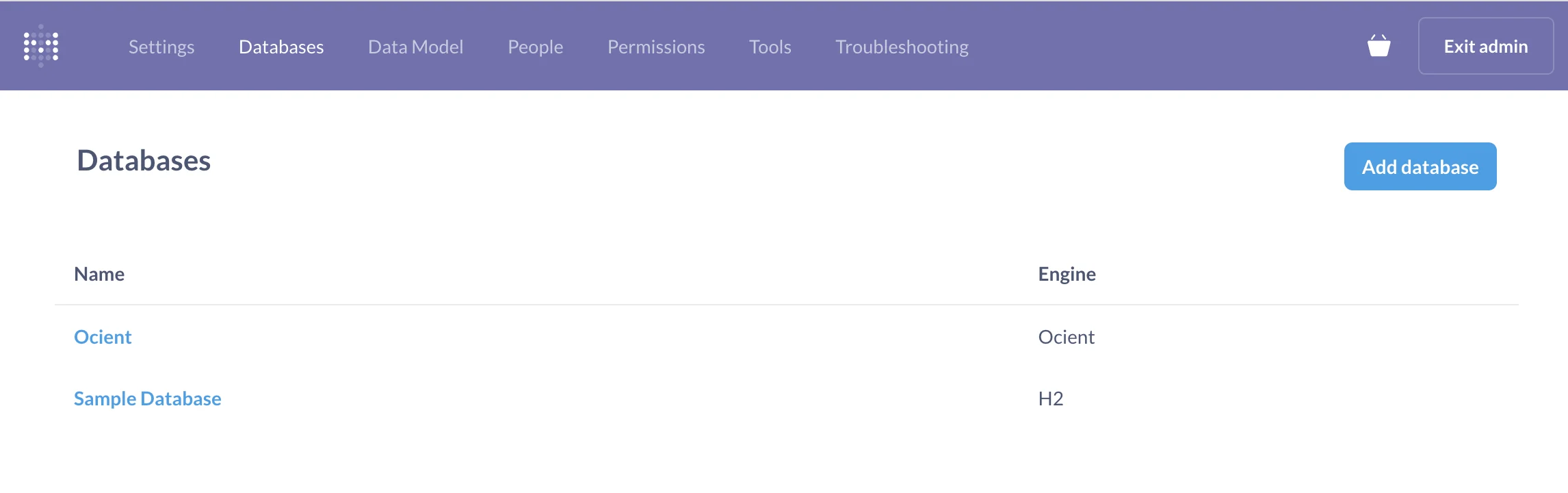List of Metabase Databases