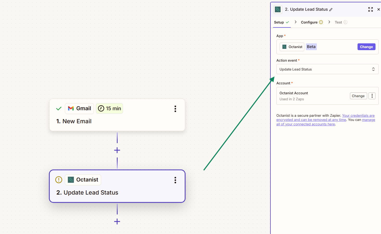 Zapier Setup Update Lead Pn