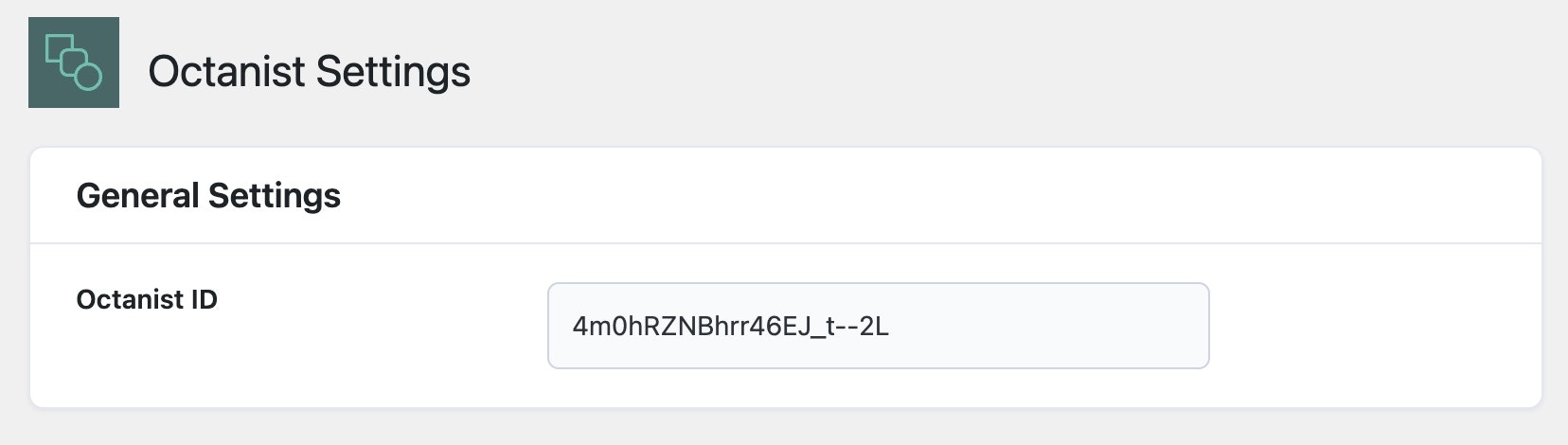 WordPress Octanist ID Input