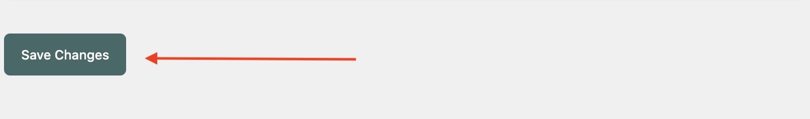 WordPress Save Changes