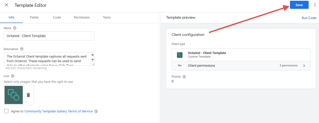 Save uploaded client