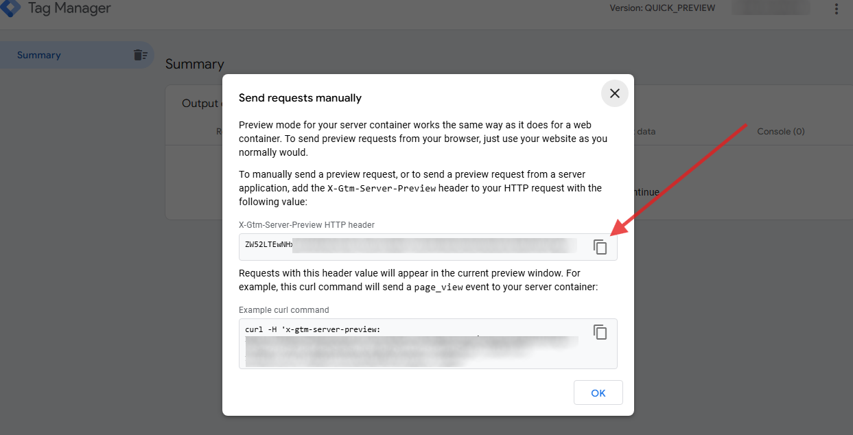 Sending requests to the Server-Side Google Tag Manager container for Octanist