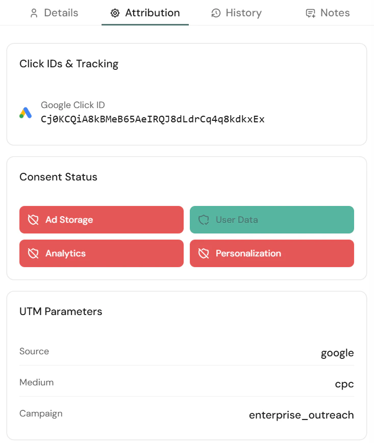 Octanist Lead Attribution