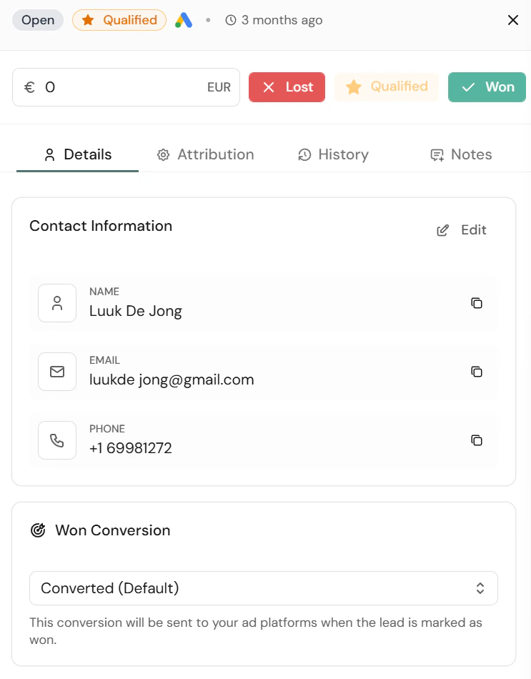 Octanist Lead Details