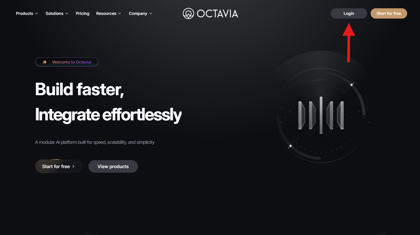 Landing page with Sign in button