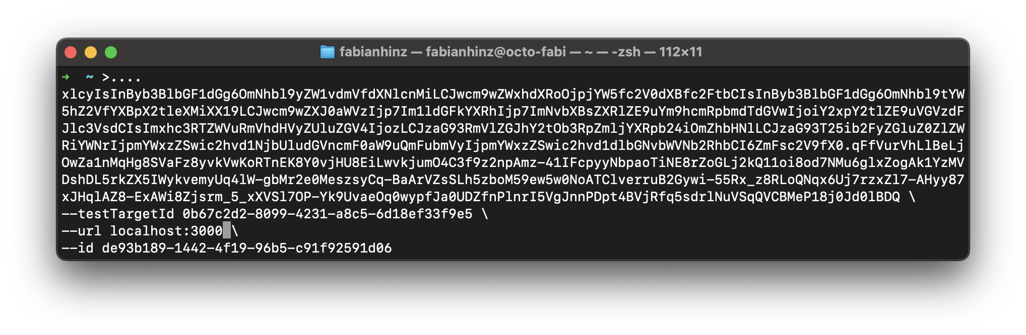 change the url placeholder with your locally running application