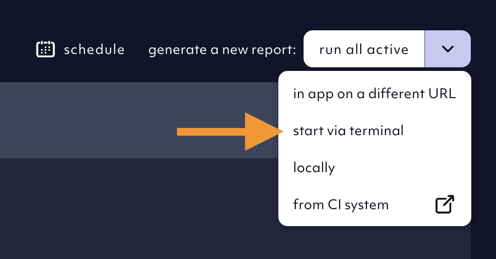 Run your test suite from your terminal using curl command
