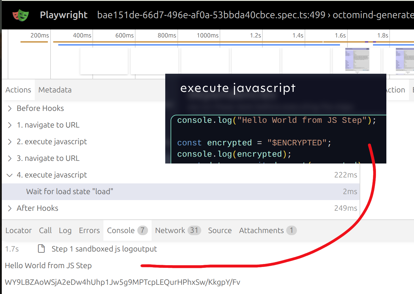 Example: Logging a message