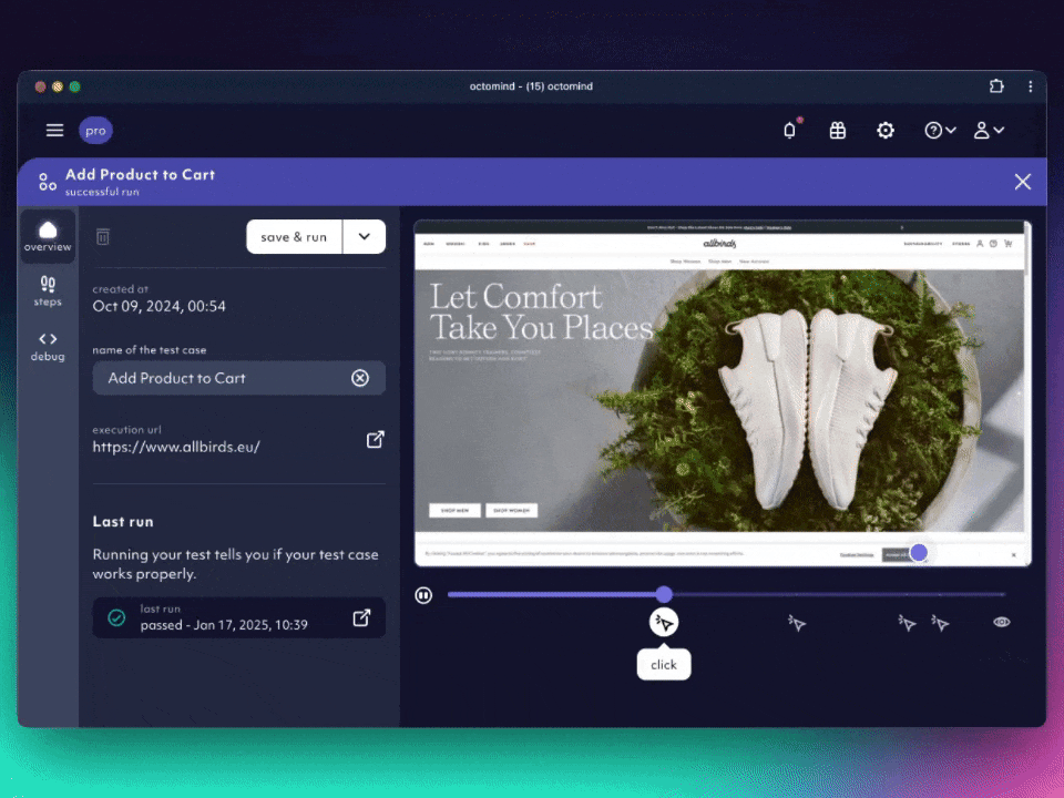 new test case timeline