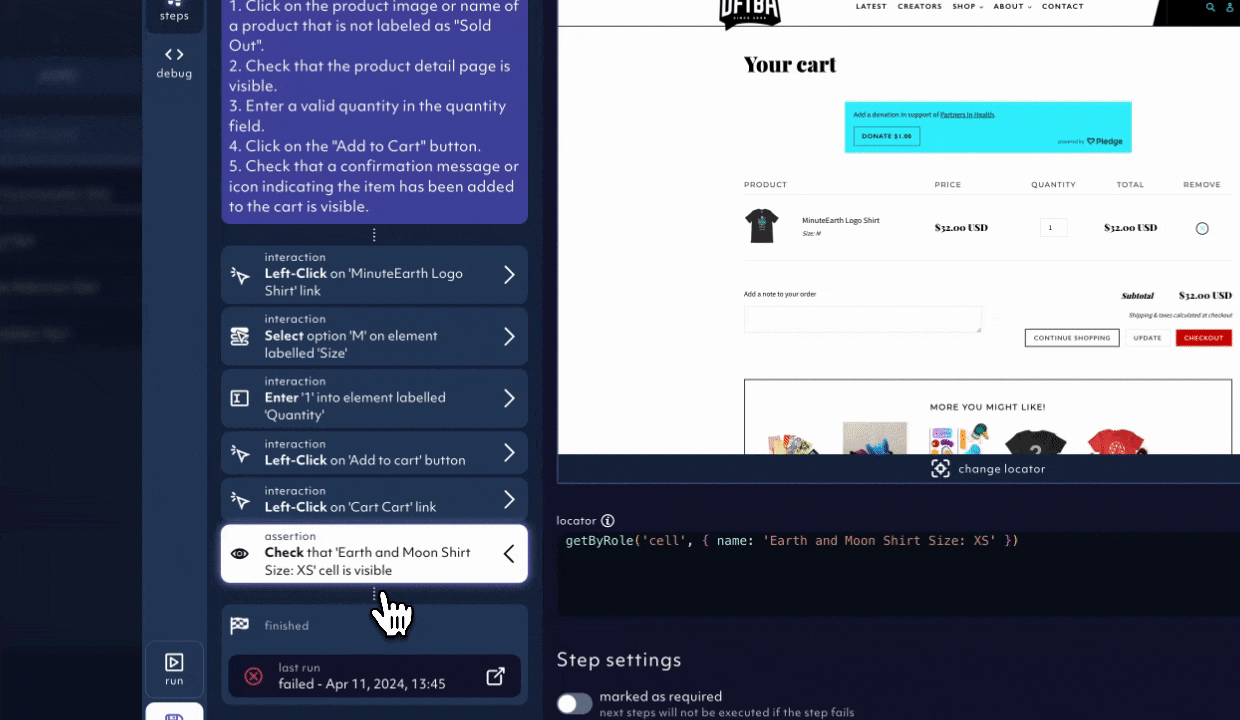 picking elements inside of page snapshots