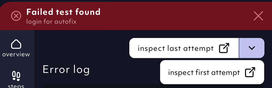 traces for retries, screenshot