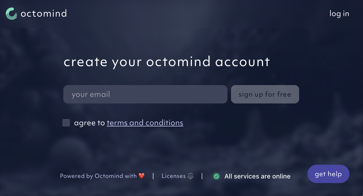Signing up with email