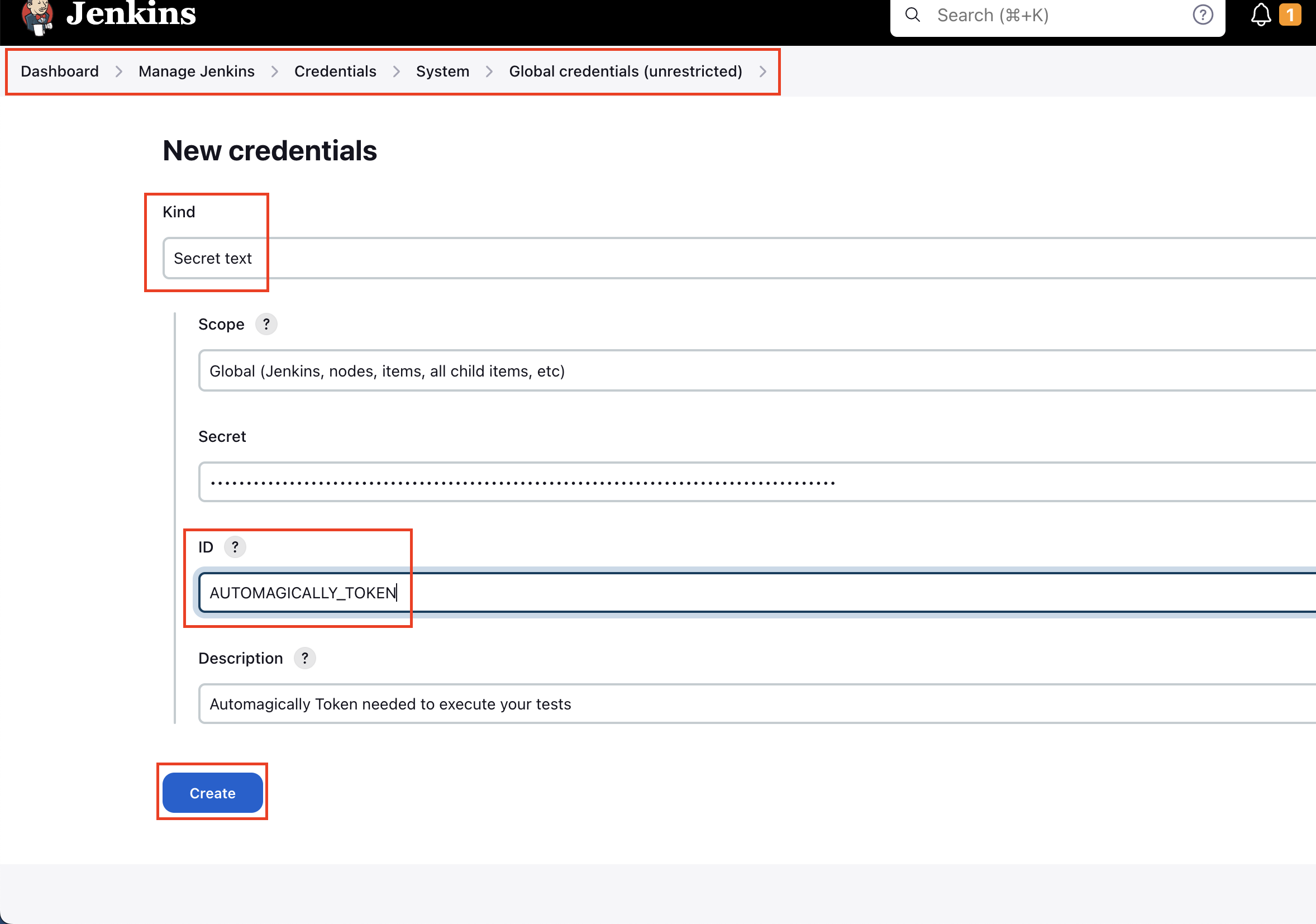 Configuring AUTOMAGICALLY_TOKEN