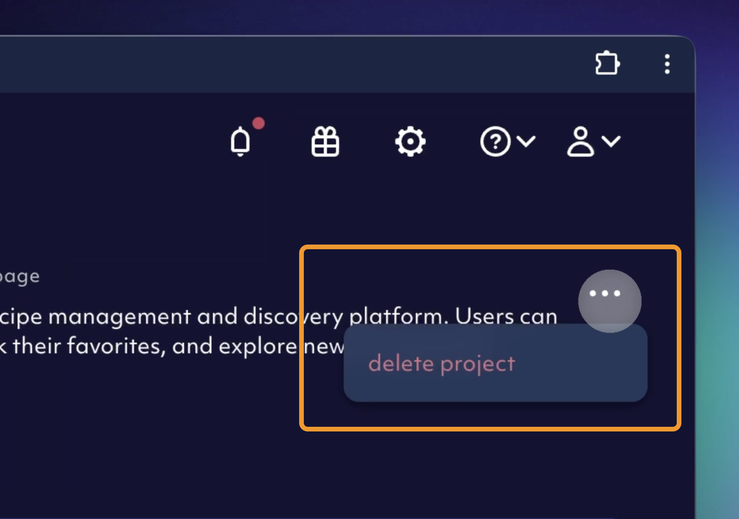 delete projects
